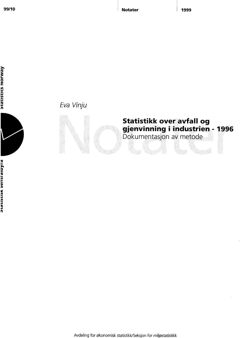 1996 Dokumentasjon av metode Avdeling for