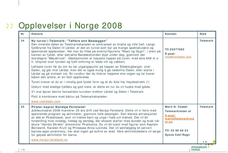 Her kan du hilse på eventyrfigurene Risen og Gygri, i stein på kanten av fjellet, eller betrakte Bandaksfjorden dypt under deg, gjennom det storslagne Møyskrivet.