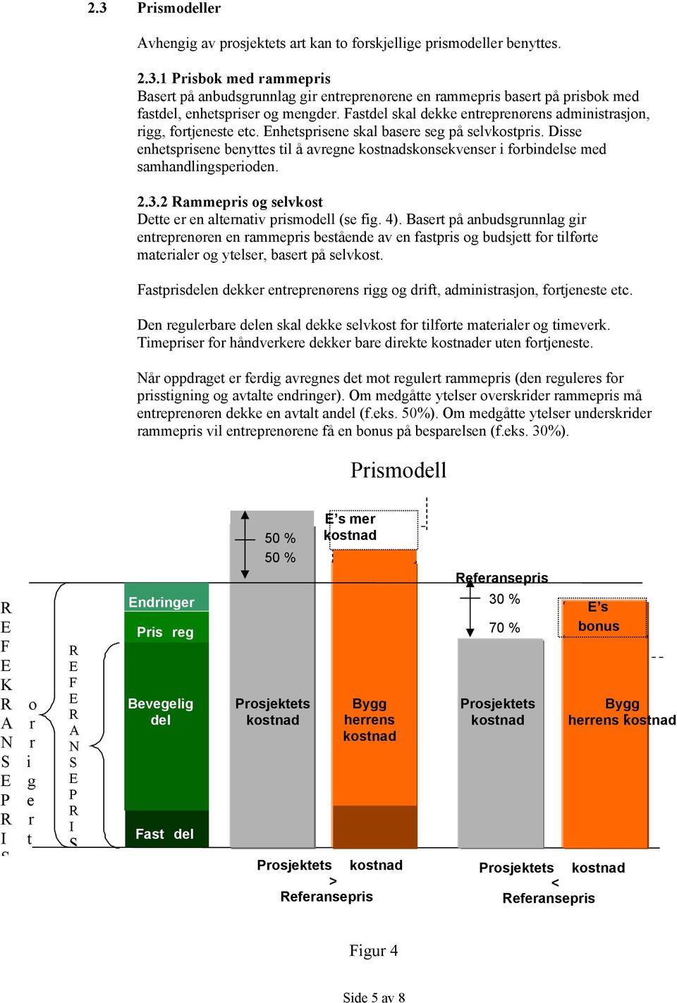 Disse enhetsprisene benyttes til å avregne kostnadskonsekvenser i forbindelse med samhandlingsperioden. 2.3.2 Rammepris og selvkost Dette er en alternativ prismodell (se fig. 4).