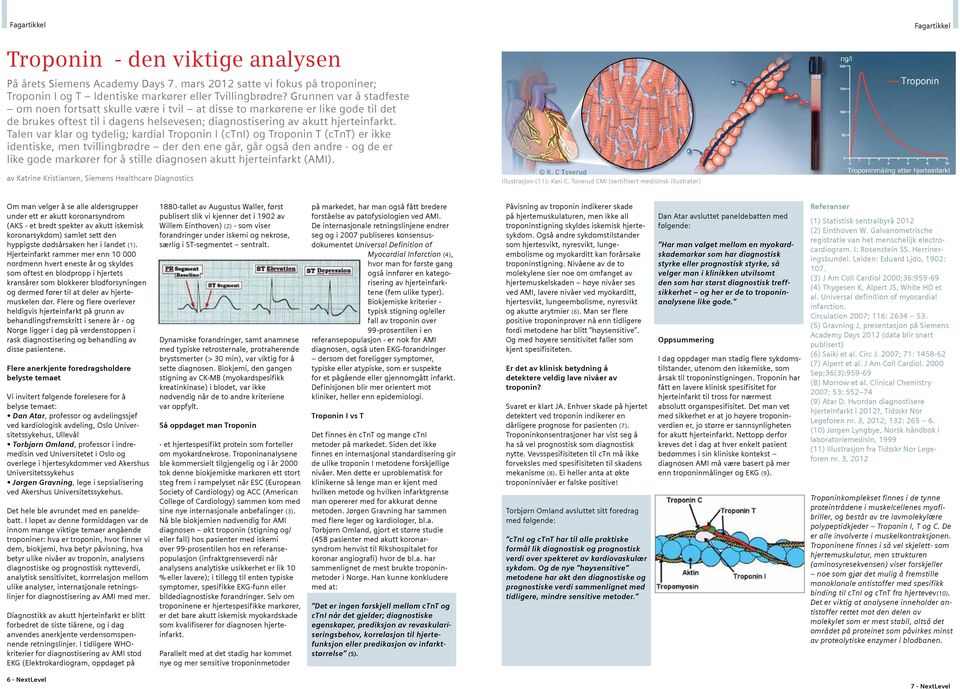 Talen var klar og tydelig; kardial Troponin I (ctni) og Troponin T (ctnt) er ikke identiske, men tvillingbrødre der den ene går, går også den andre - og de er like gode markører for å stille