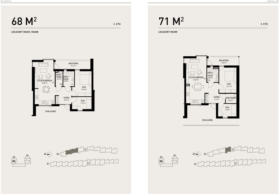 3,31 m² TSR BAD/ VASK 5,08 m² 14,35 m² BAD/ STUE/KJØKKE VASK 4,88 m² 32,64 m² TSR 14,11 m² GAG 8,72 m² 7,72 m² GAG