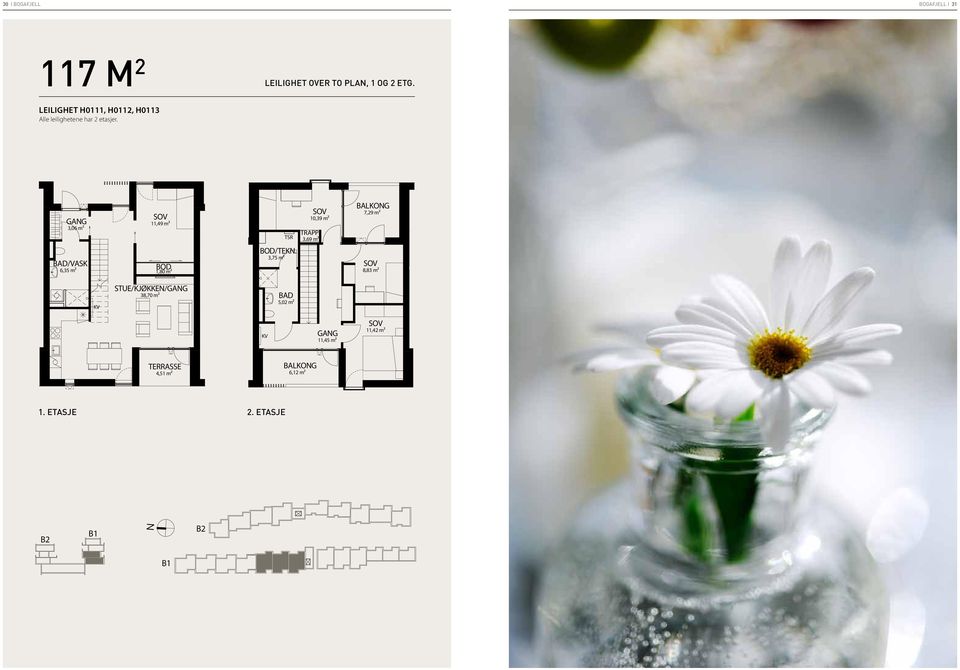 3,75 m² BALKOG TRAPP 3,69 m² 8,83 m² BALKOG 8,83 m² STUE/KJØKKE/GAG STUE/KJØKKE/GAG 38,70 m² 38,70 m² BAD 5,02 m² BAD 5,02 m² GAG 11,45 m² GAG 11,42 m² 11,45 m² 11,42 m² TERRASSE 4,51 m² TERRASSE