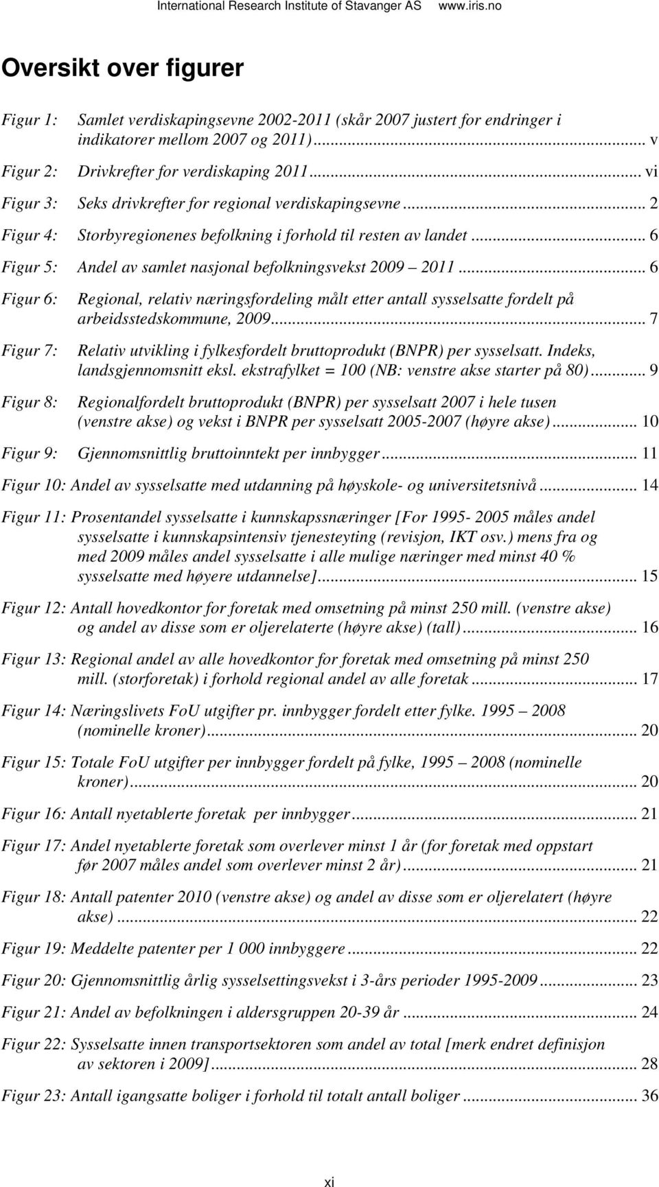 .. 6 Figur 6: Figur 7: Figur 8: Regional, relativ næringsfordeling målt etter antall sysselsatte fordelt på arbeidsstedskommune, 2009.