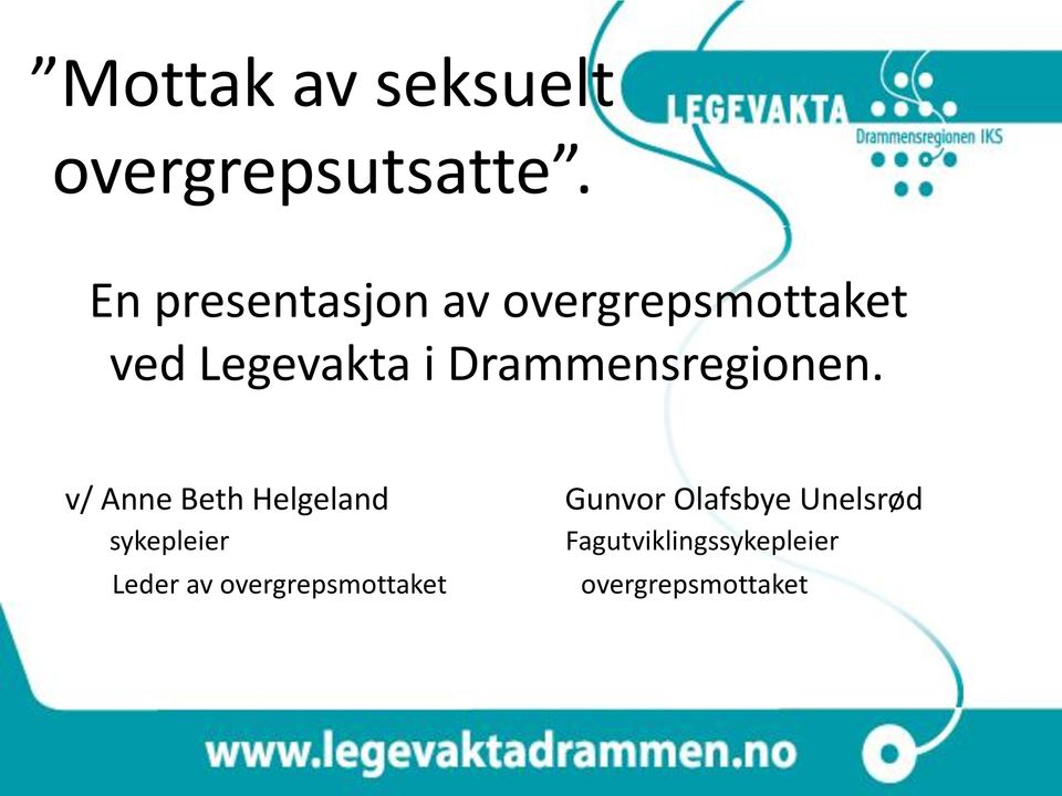 Drammensregionen.