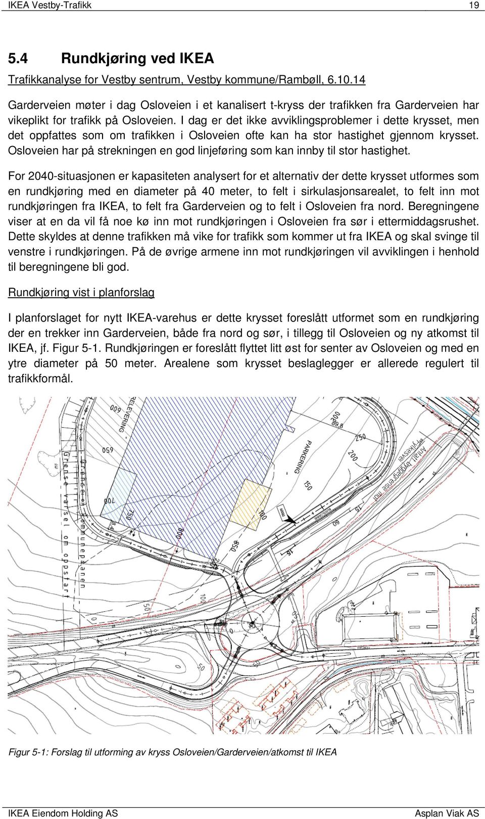 I dag er det ikke avviklingsproblemer i dette krysset, men det oppfattes som om trafikken i Osloveien ofte kan ha stor hastighet gjennom krysset.