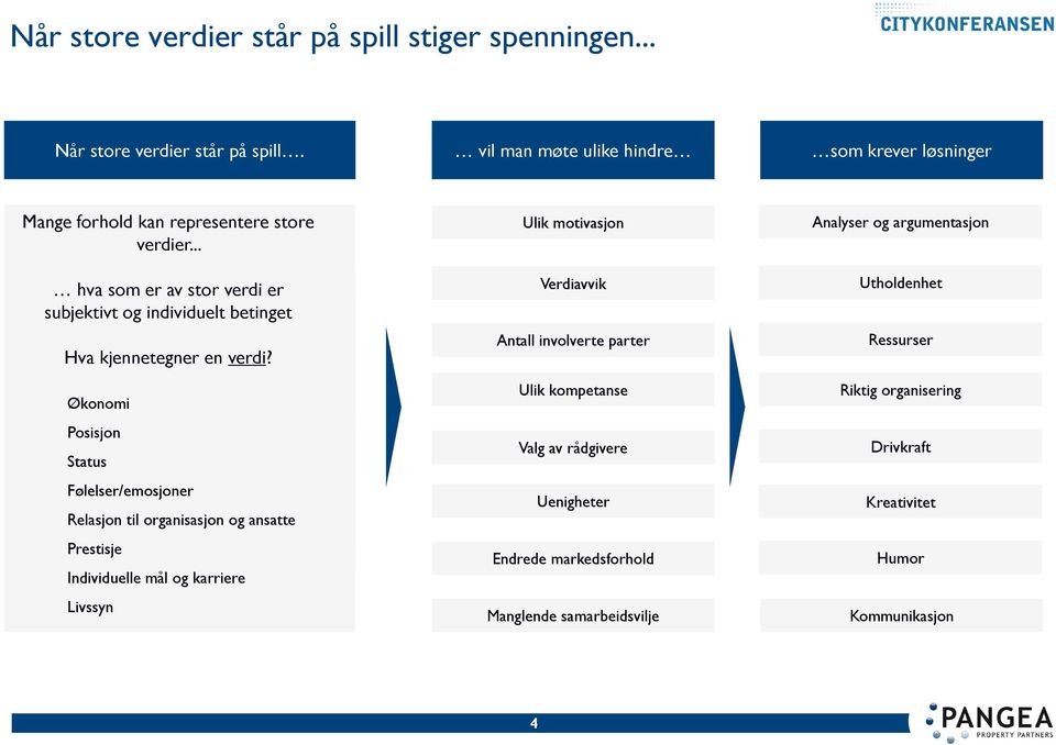 .. hva som er av stor verdi er subjektivt og individuelt betinget Hva kjennetegner en verdi?