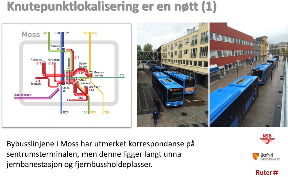 korrespondanse på sentrumsterminalen, men