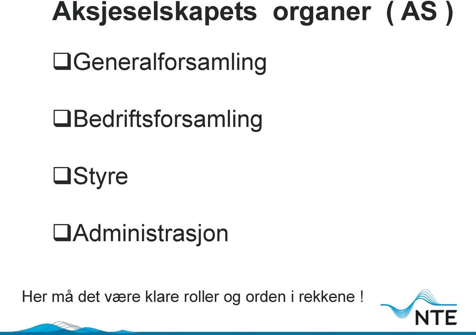 Bedriftsforsamling Styre