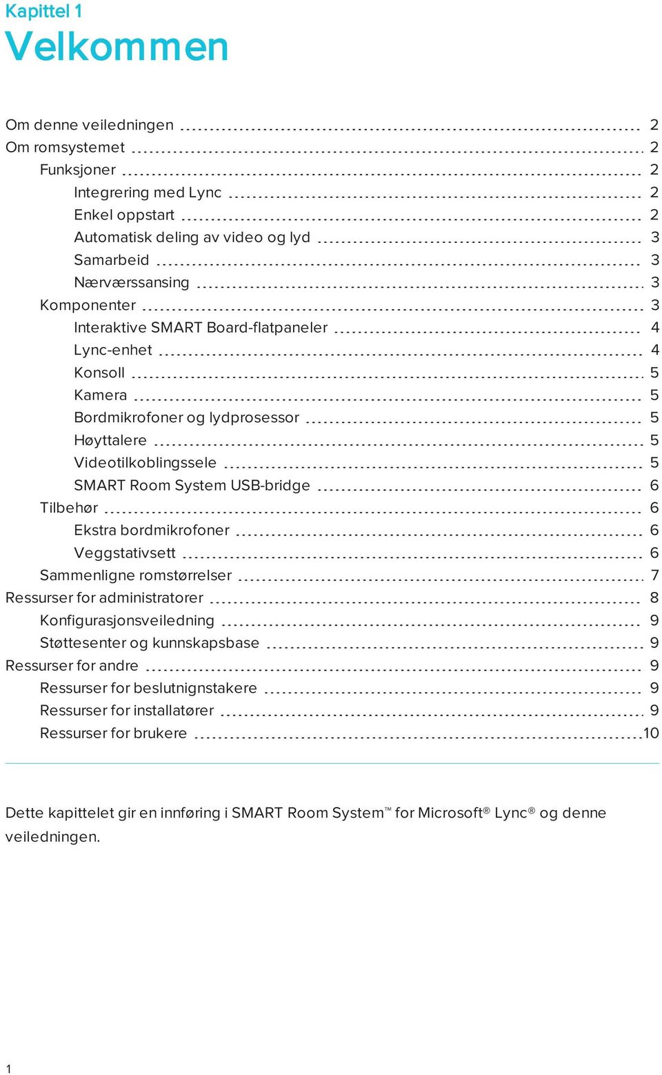 Tilbehør 6 Ekstra bordmikrofoner 6 Veggstativsett 6 Sammenligne romstørrelser 7 Ressurser for administratorer 8 Konfigurasjonsveiledning 9 Støttesenter og kunnskapsbase 9 Ressurser for