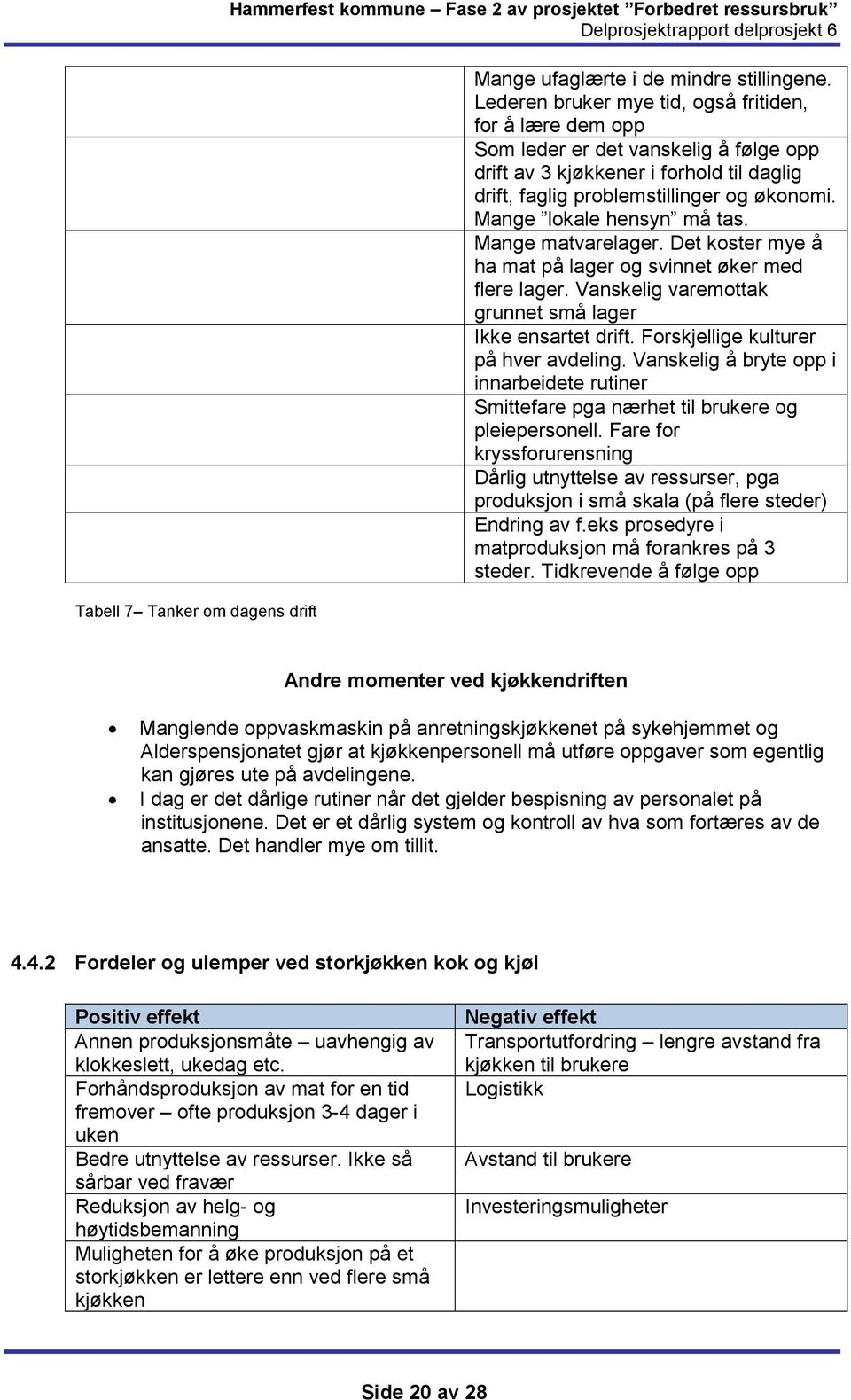 Mange lokale hensyn må tas. Mange matvarelager. Det koster mye å ha mat på lager og svinnet øker med flere lager. Vanskelig varemottak grunnet små lager Ikke ensartet drift.