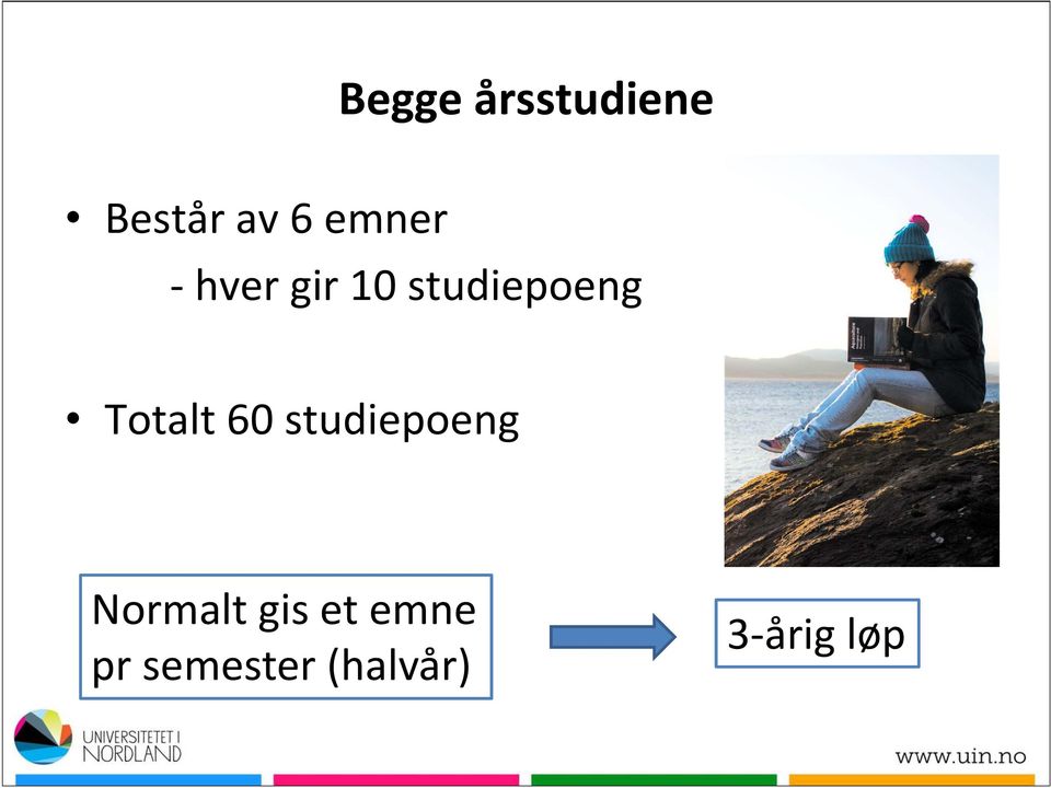 Totalt 60 studiepoeng Normalt gis