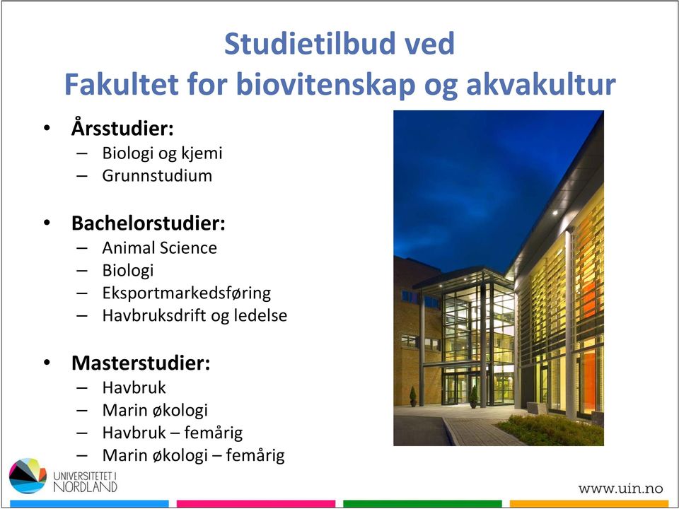 Animal Science Biologi Eksportmarkedsføring Havbruksdrift og