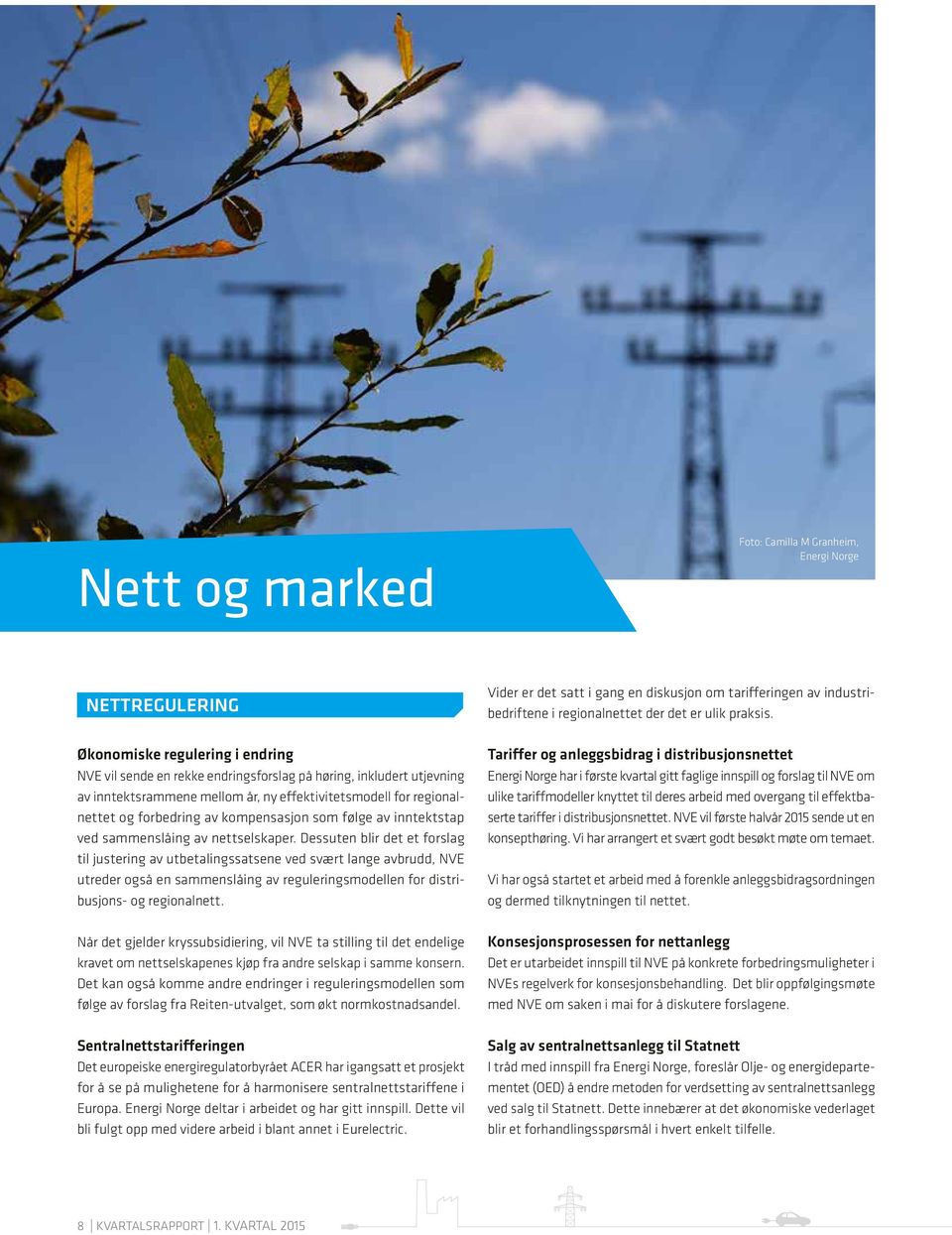 Dessuten blir det et forslag til justering av utbetalingssatsene ved svært lange avbrudd, NVE utreder også en sammenslåing av reguleringsmodellen for distribusjons- og regionalnett.