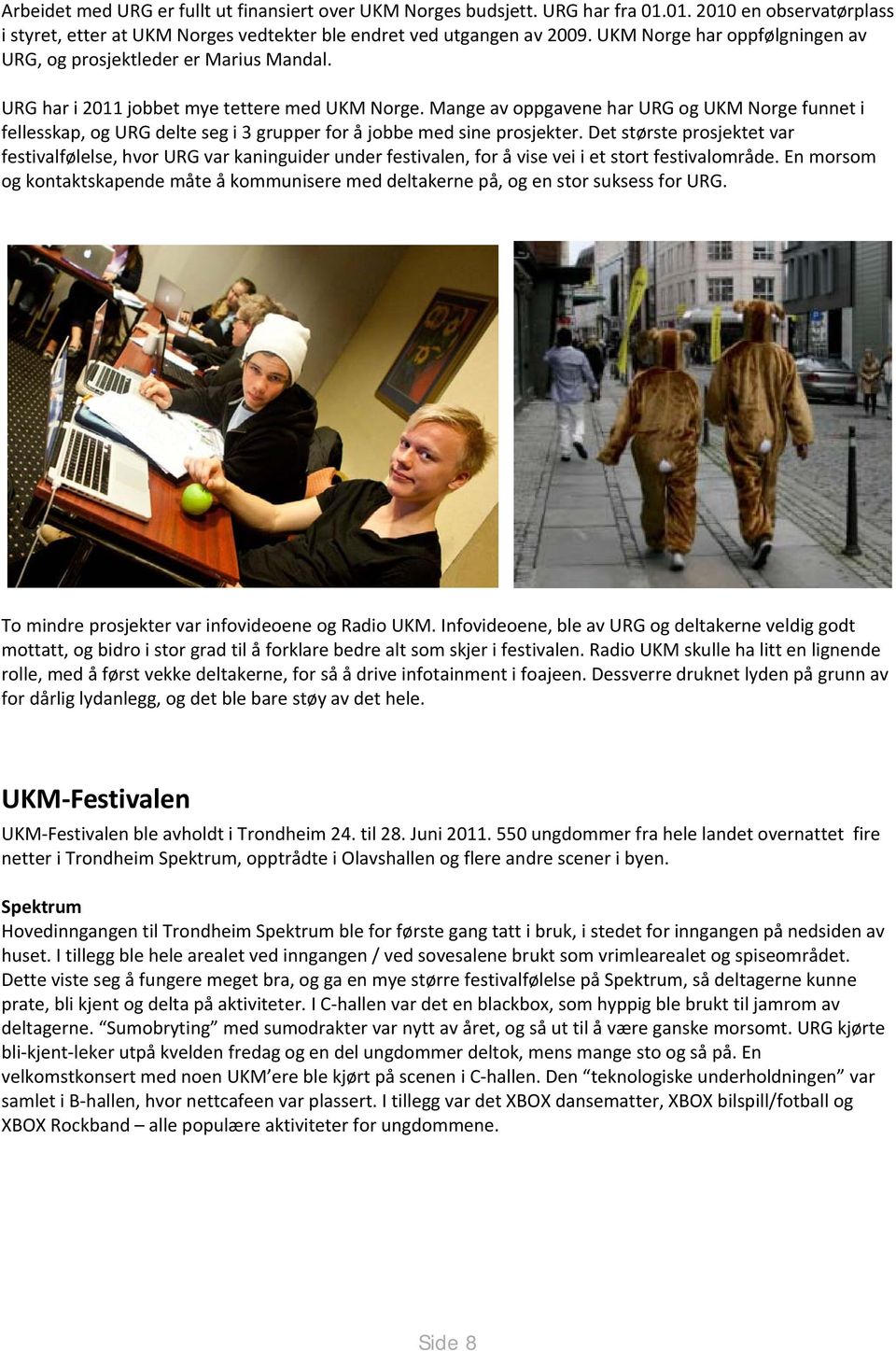 Mange av oppgavene har URG og UKM Norge funnet i fellesskap, og URG delte seg i 3 grupper for å jobbe med sine prosjekter.