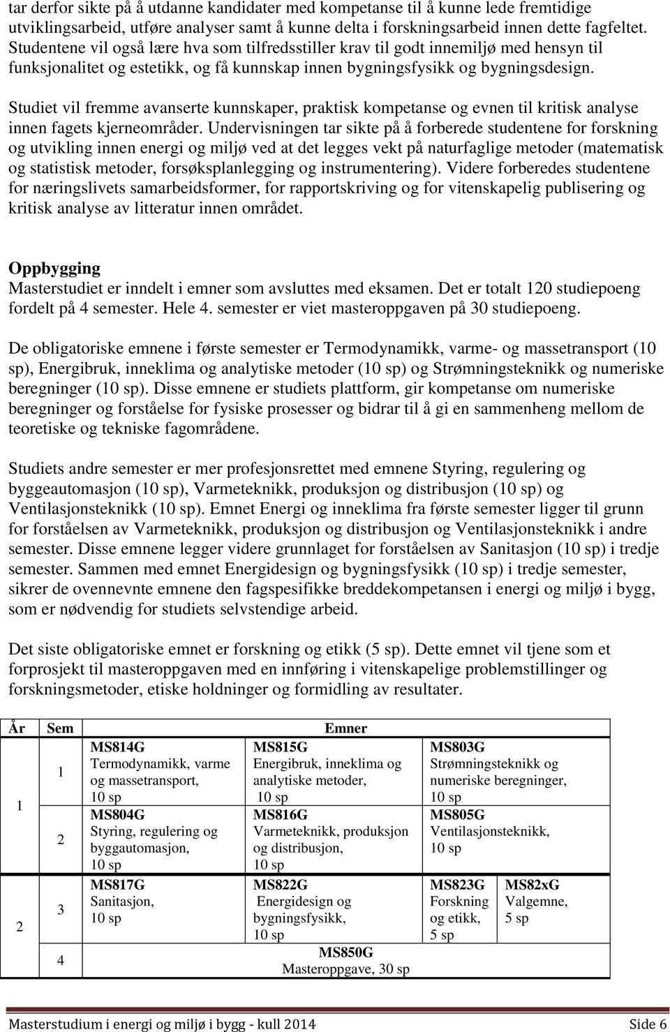 Studiet vil fremme avanserte kunnskaper, praktisk kompetanse og evnen til kritisk analyse innen fagets kjerneområder.