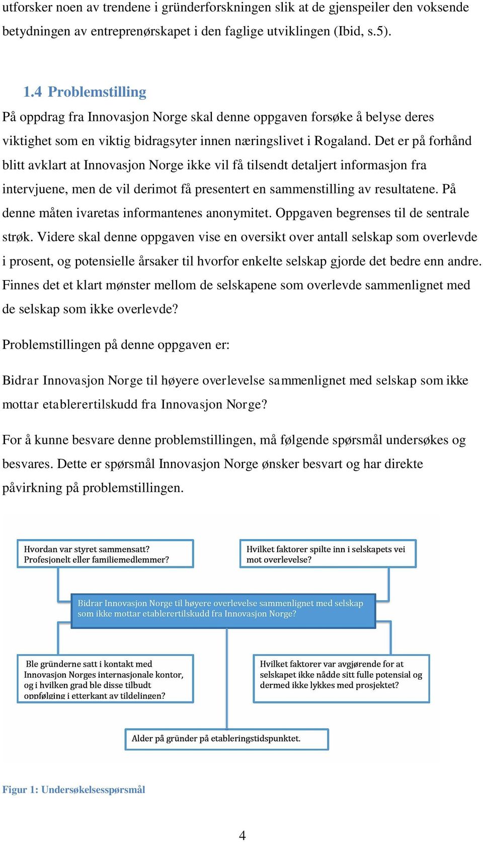 Det er på forhånd blitt avklart at Innovasjon Norge ikke vil få tilsendt detaljert informasjon fra intervjuene, men de vil derimot få presentert en sammenstilling av resultatene.