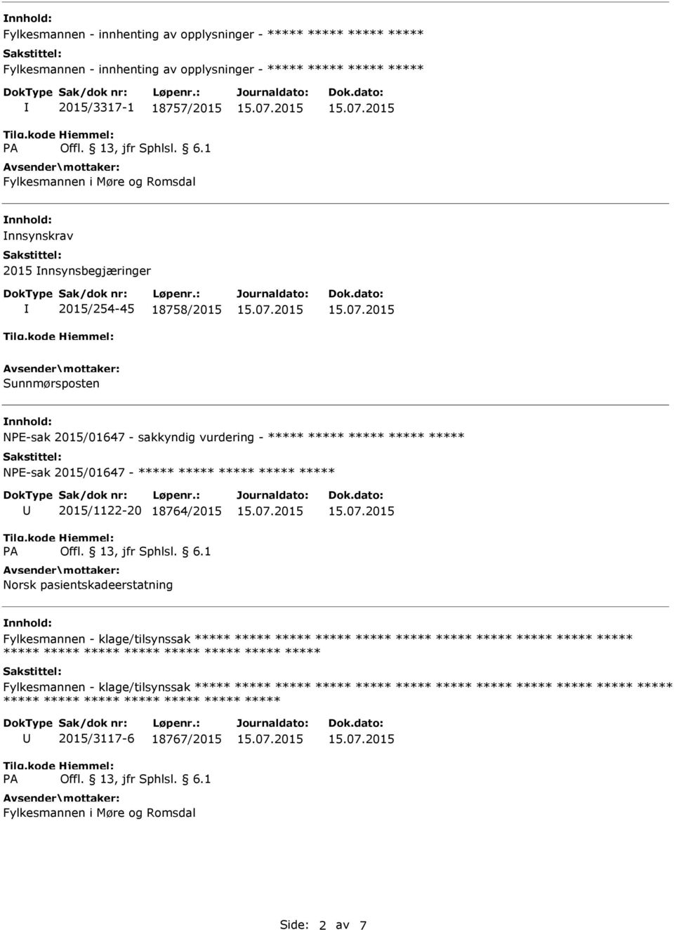 Sunnmørsposten NPE-sak 2015/01647 - sakkyndig vurdering - NPE-sak 2015/01647-2015/1122-20