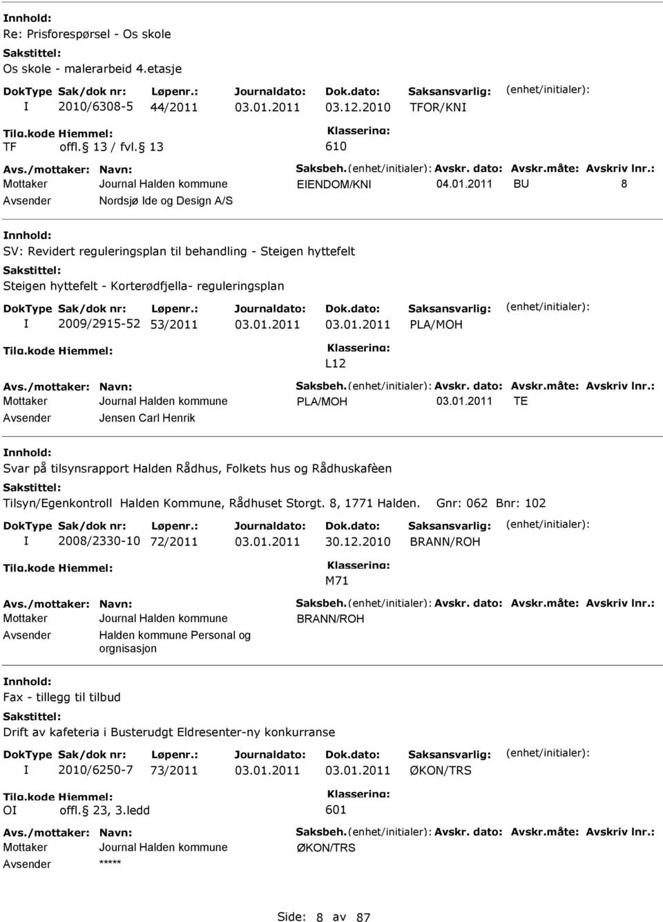 PL/MOH L12 vs./mottaker: Navn: Saksbeh. vskr. dato: vskr.måte: vskriv lnr.