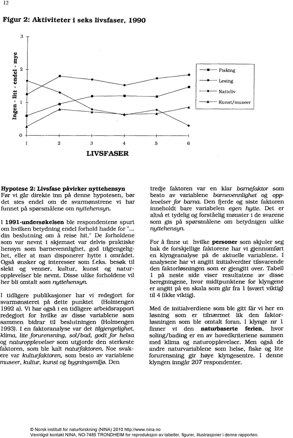 .. din beslutning om å reise hit." De forholdene som var nevnt I skjemaet var delvis praktiske hensyn som barnevennlighet, god tilgjengelighet, eller at man disponerer hytte i området.