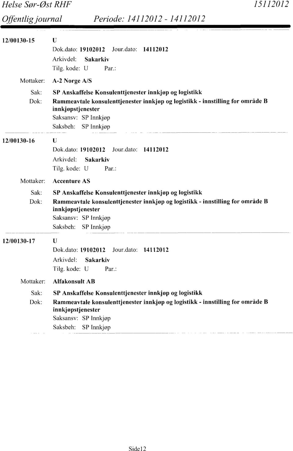 12/00130-16 Accenture AS innkjøpstjenester