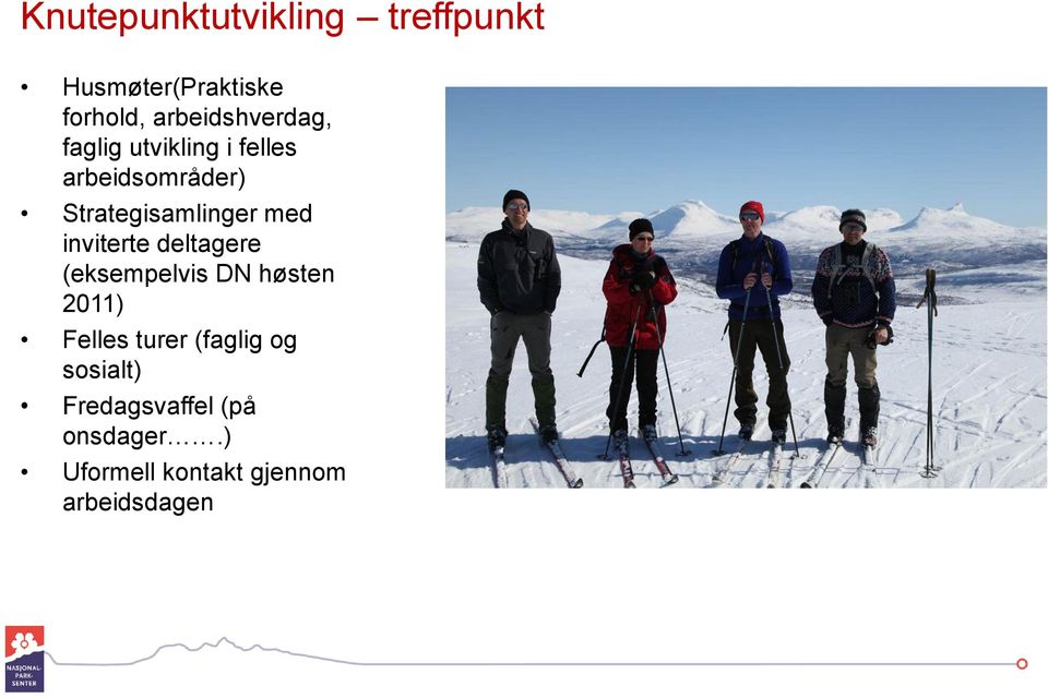 Strategisamlinger med inviterte deltagere (eksempelvis DN høsten 2011)