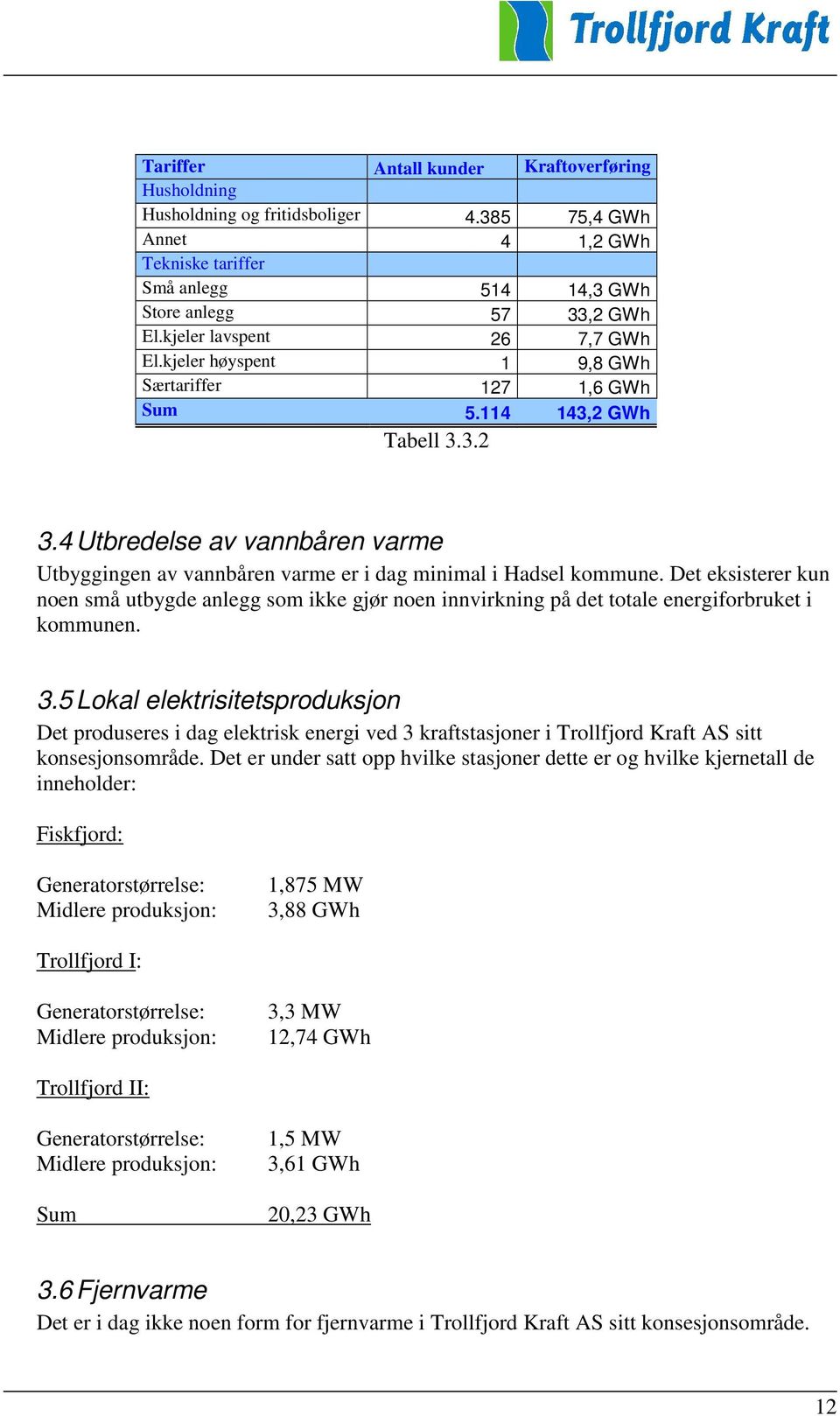4 Utbredelse av vannbåren varme Utbyggingen av vannbåren varme er i dag minimal i Hadsel kommune.