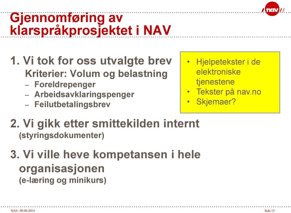 Arbeidsavklaringspenger Feilutbetalingsbrev Hjelpetekster i de elektroniske tjenestene Tekster på