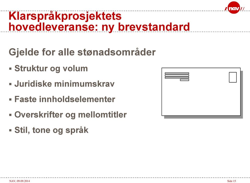 Juridiske minimumskrav Faste innholdselementer