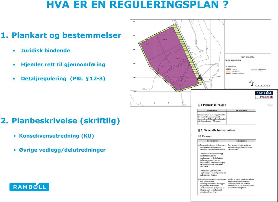 rett til gjennomføring Detaljregulering (PBL 12-3) 2.