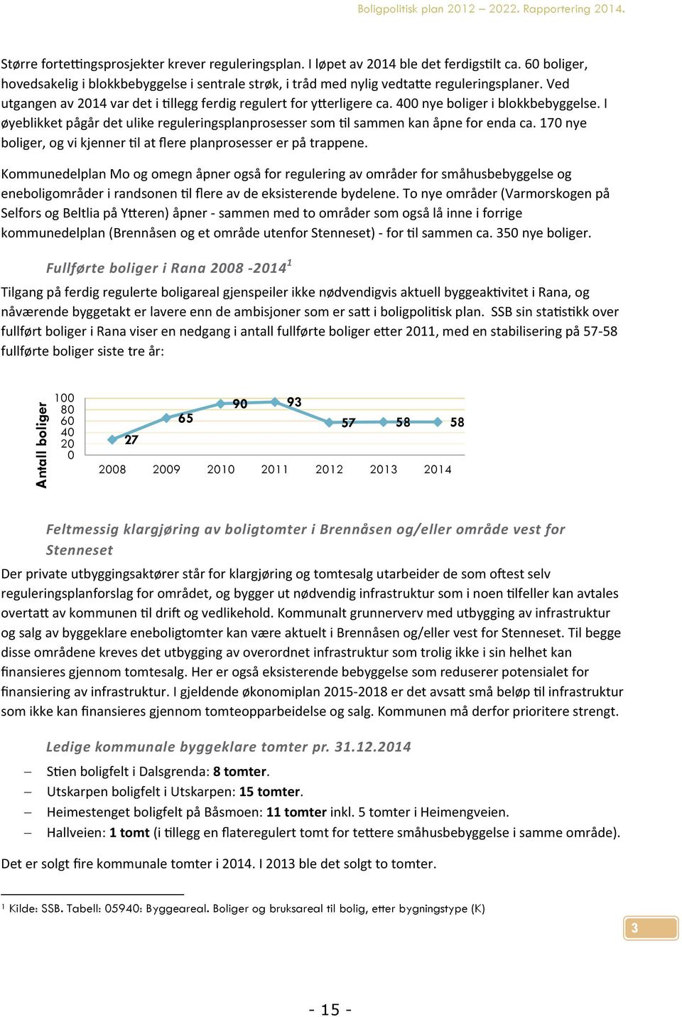 400 nye boliger i blokkbebyggelse. I øyeblikket pågår det ulike reguleringsplanprosesser som l sammen kan åpne for enda ca. 170 nye boliger, og vi kjenner l at flere planprosesser er på trappene.