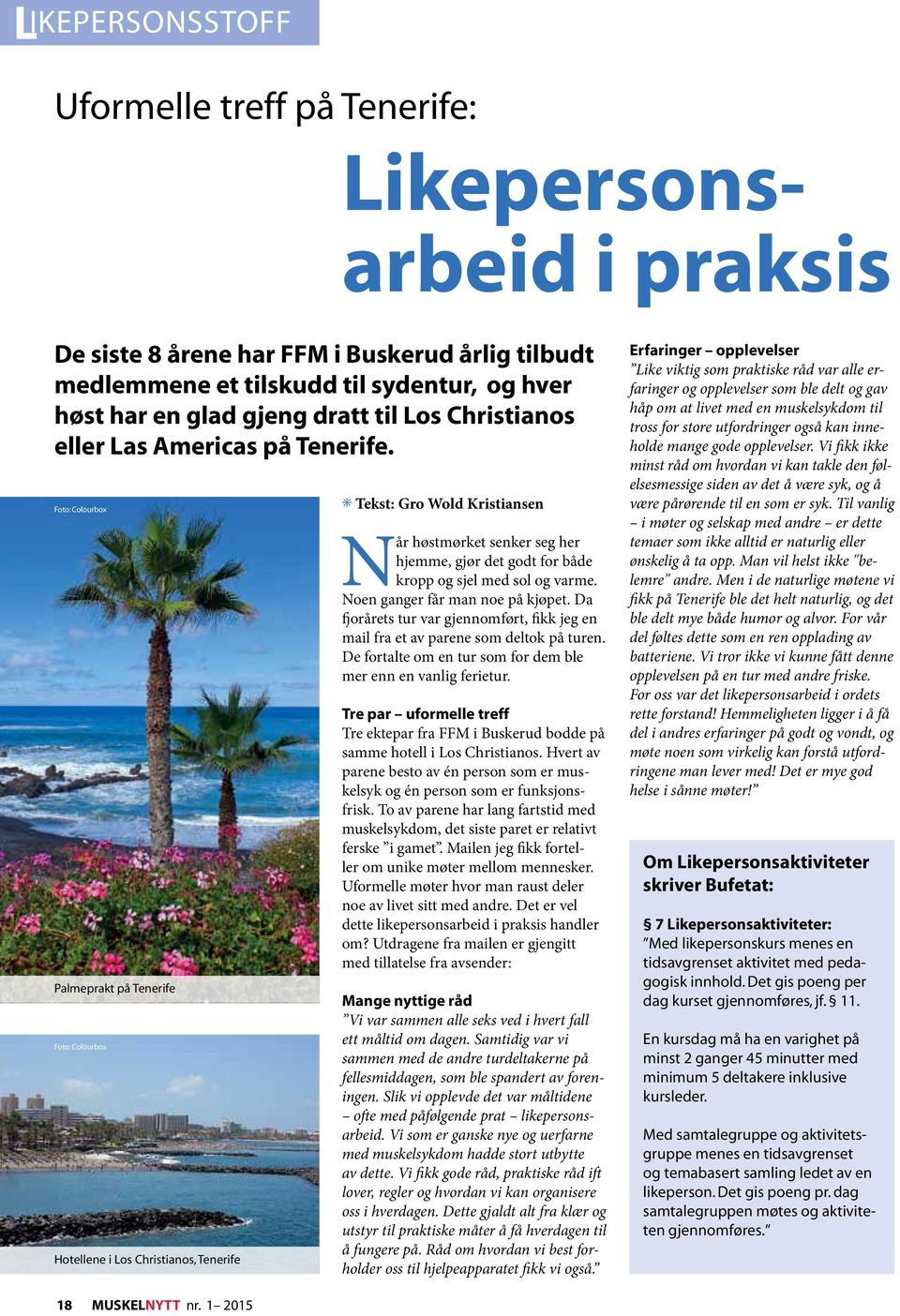 Foto: Colourbox Palmeprakt på Tenerife Foto: Colourbox Hotellene i Los Christianos, Tenerife Tekst: Gro Wold Kristiansen Når høstmørket senker seg her hjemme, gjør det godt for både kropp og sjel med