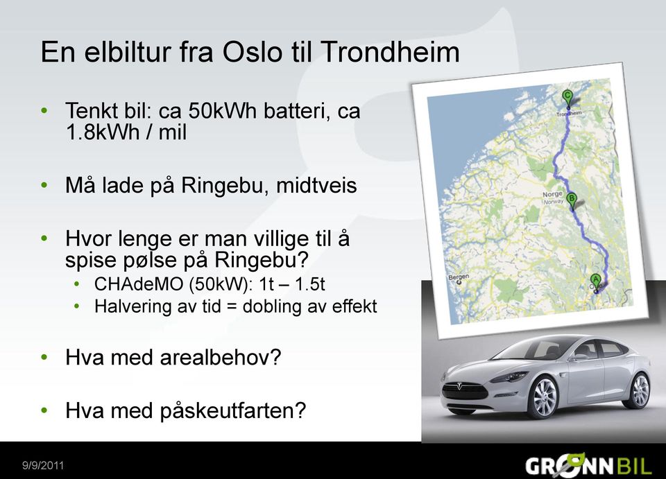 villige til å spise pølse på Ringebu? CHAdeMO (50kW): 1t 1.