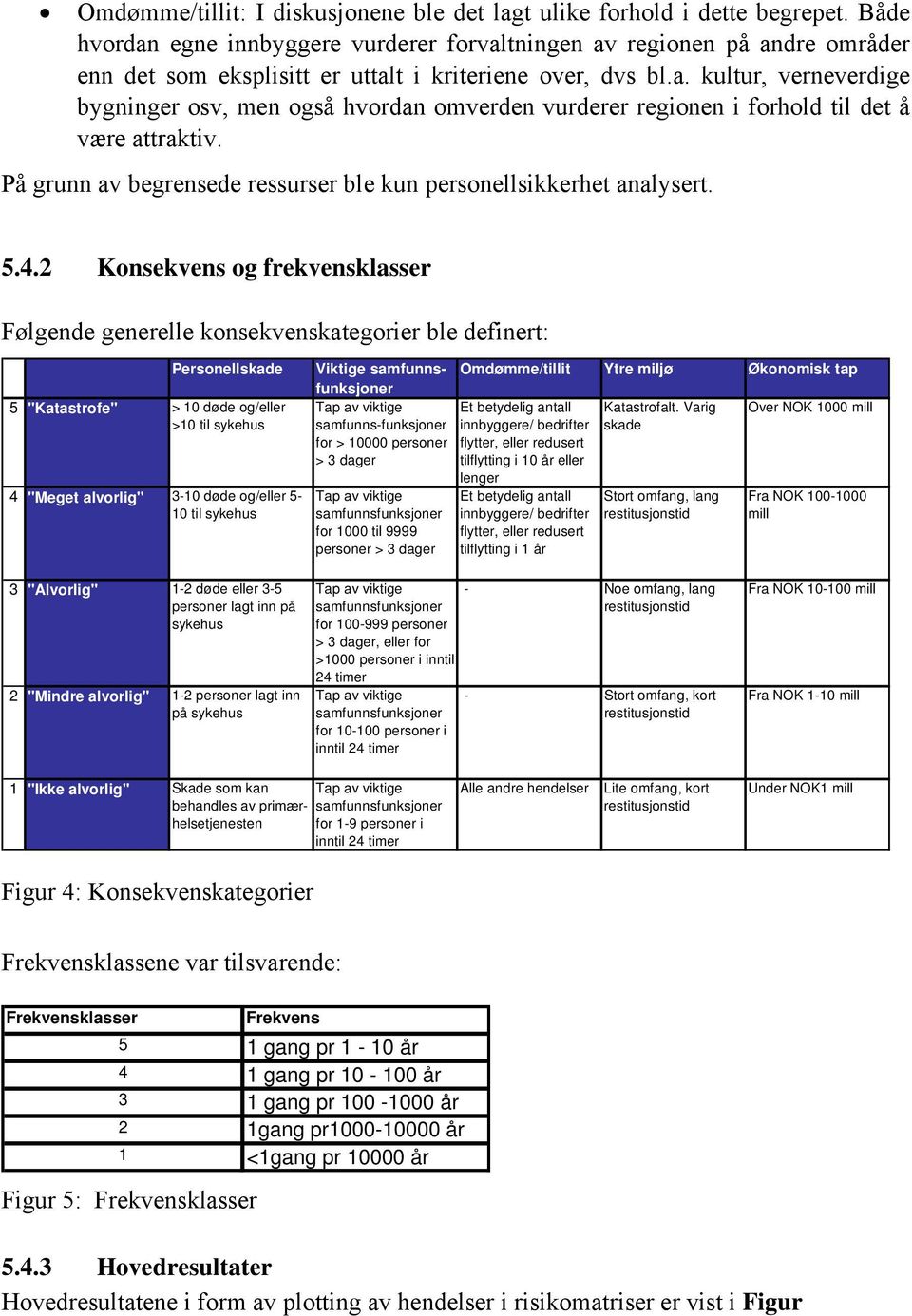 På grunn av begrensede ressurser ble kun personellsikkerhet analysert. 5.4.