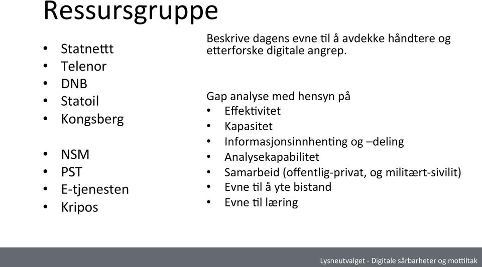 avdekke håndtere og e?erforske digitale angrep.