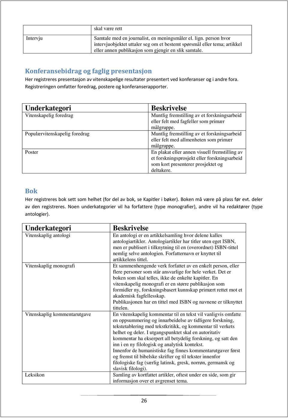 Konferansebidrag og faglig presentasjon Her registreres presentasjon av vitenskapelige resultater presentert ved konferanser og i andre fora.