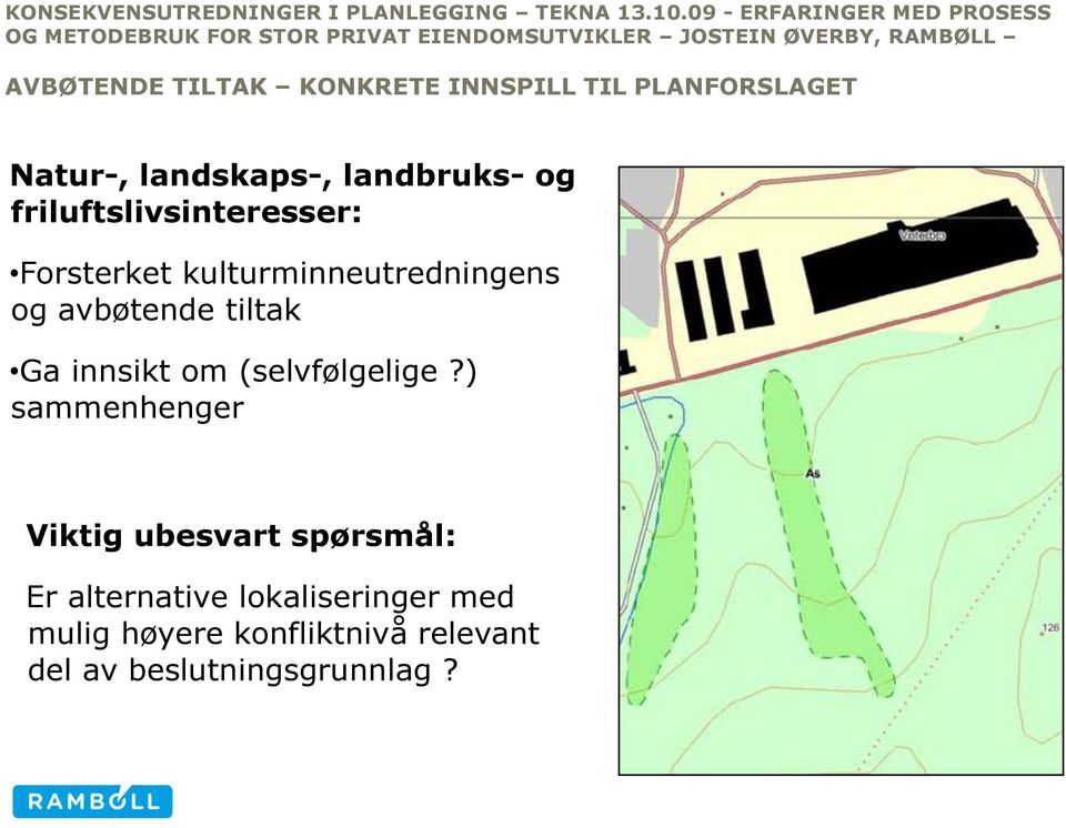 avbøtende tiltak Ga innsikt om (selvfølgelige?