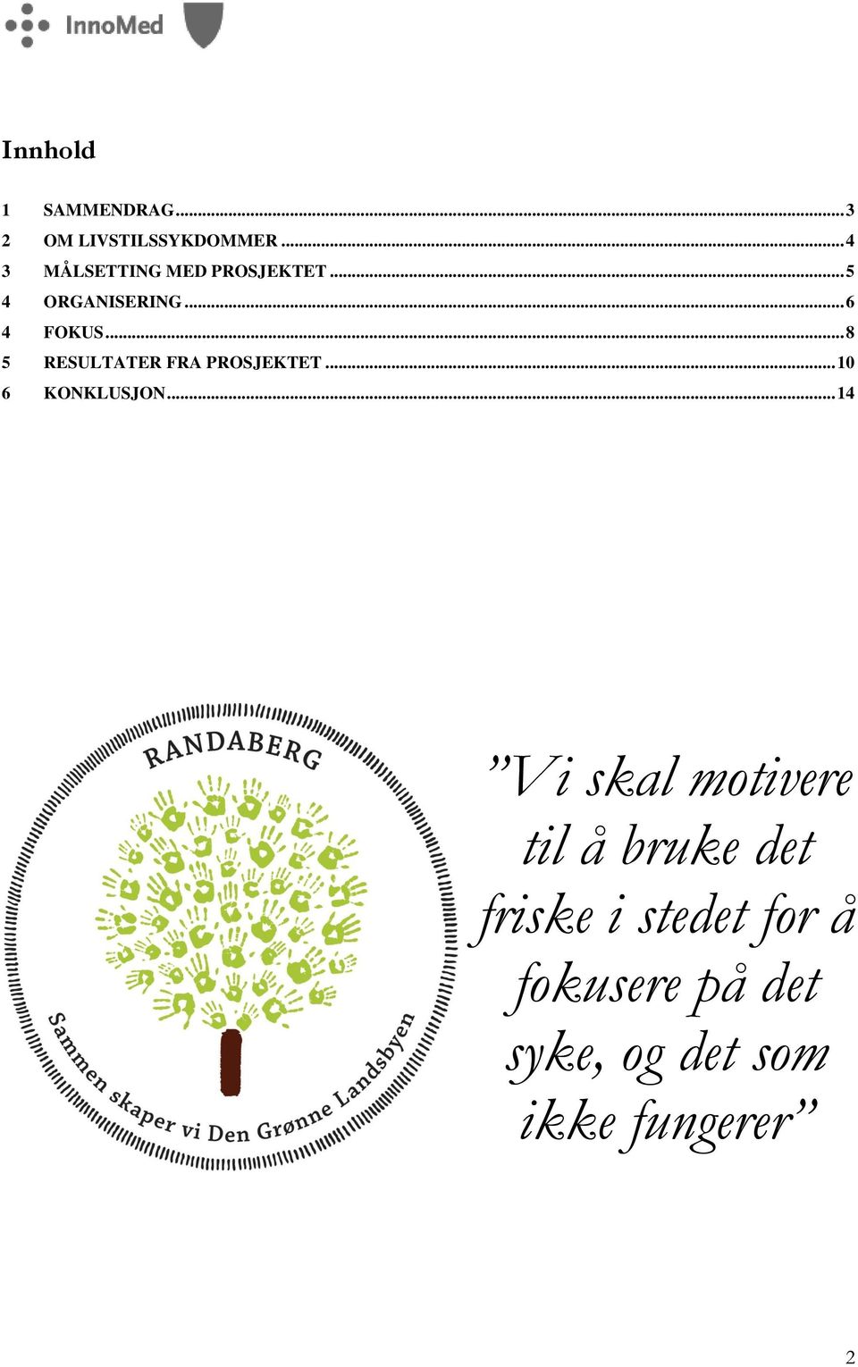 .. 8 5 RESULTATER FRA PROSJEKTET... 10 6 KONKLUSJON.