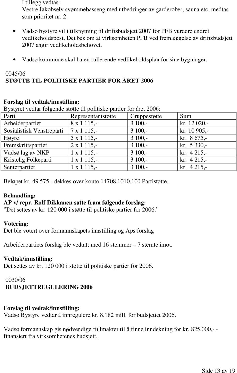 Vadsø kommune skal ha en rullerende vedlikeholdsplan for sine bygninger.