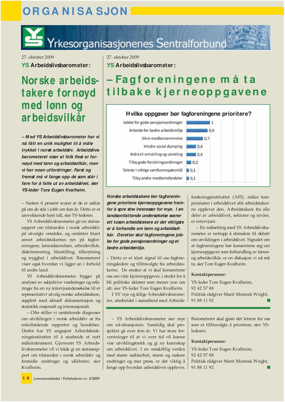 Med YS Arbeidslivsbarometer har vi nå fått en unik mulighet til å måle trykket i norsk arbeidsliv.