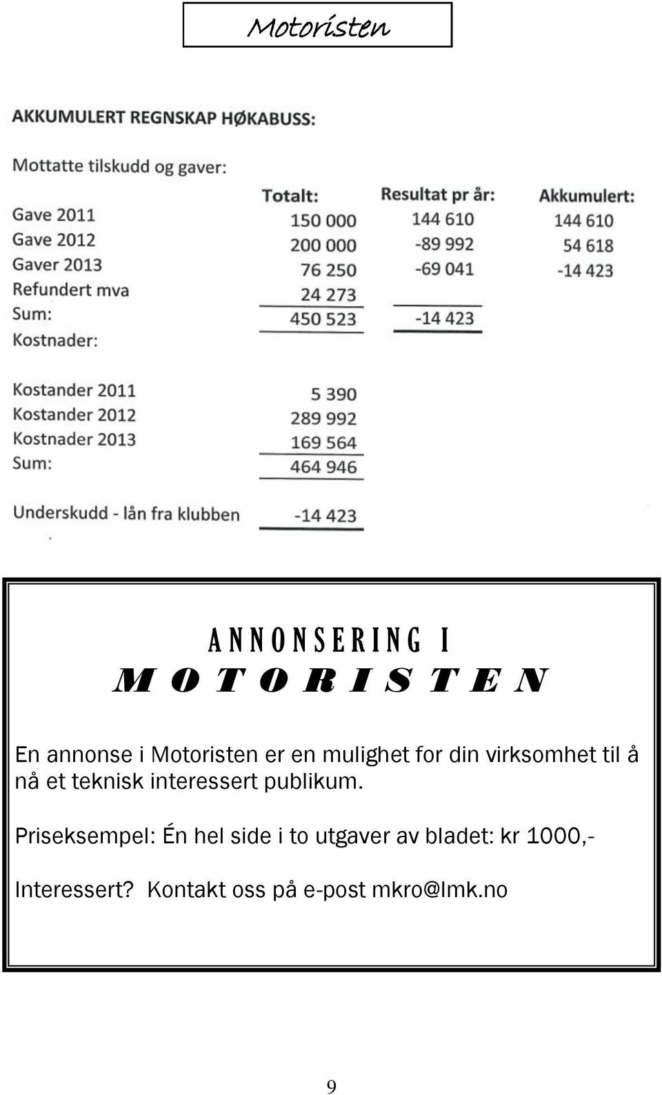 teknisk interessert publikum.