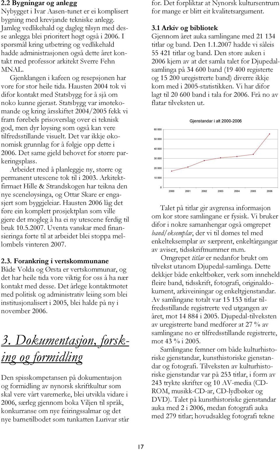 Hausten 2004 tok vi difor kontakt med Statsbygg for å sjå om noko kunne gjerast.