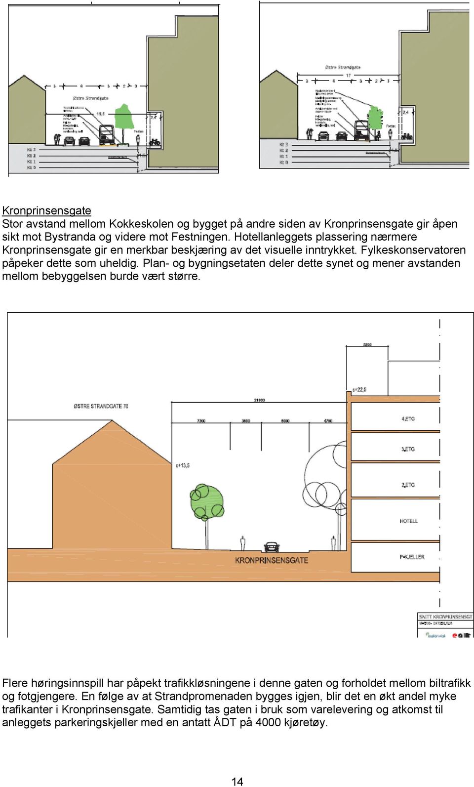 Plan- og bygningsetaten deler dette synet og mener avstanden mellom bebyggelsen burde vært større.