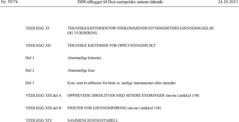 OPPLYSNINGSPLIKT Del 1 Alminnelige kriterier Del 2 Alminnelige krav Del 3 Krav som kvalifiserer for bruk av særlige instrumenter