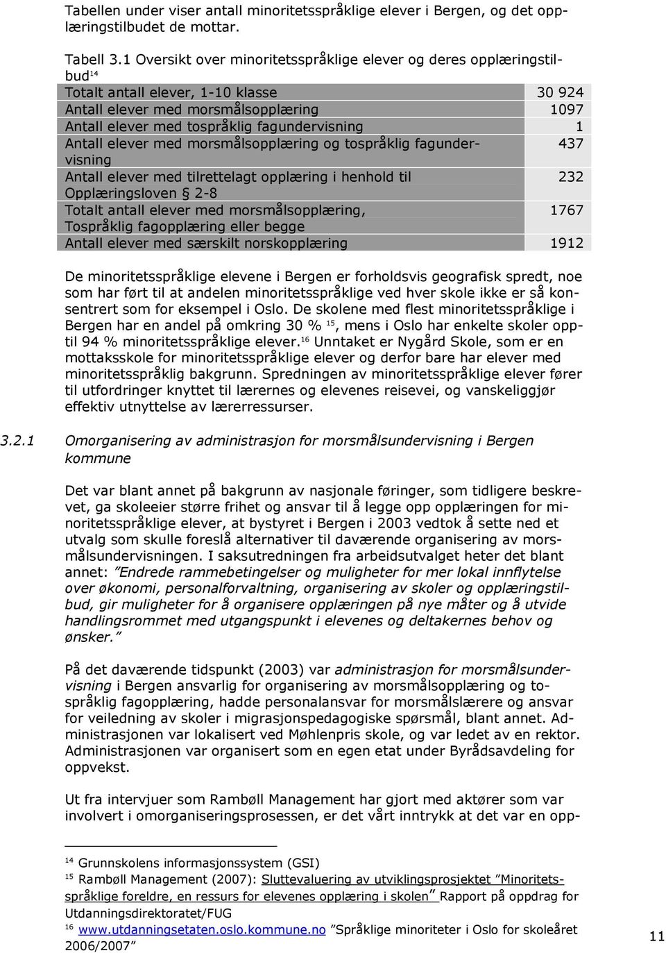 1 Antall elever med morsmålsopplæring og tospråklig fagundervisning 437 Antall elever med tilrettelagt opplæring i henhold til 232 Opplæringsloven 2-8 Totalt antall elever med morsmålsopplæring, 1767