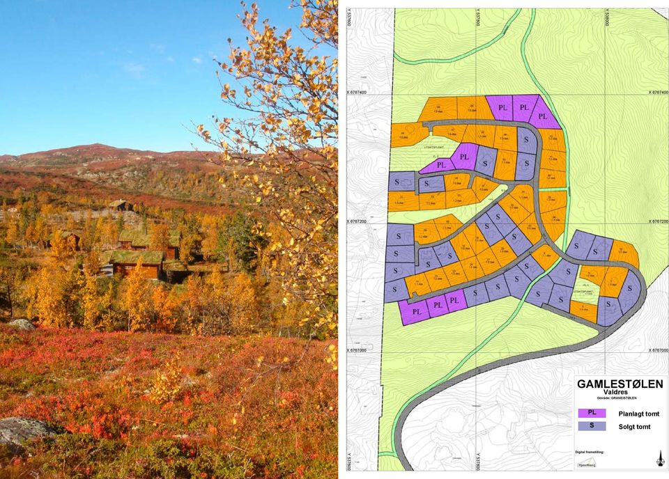 Område: GRANEISTØLEN PL S Planlagt tomt Solgt