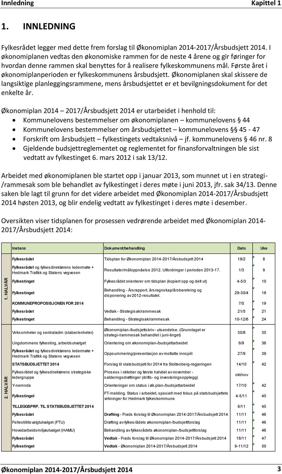 Første året i økonomiplanperioden er fylkeskommunens årsbudsjett. Økonomiplanen skal skissere de langsiktige planleggingsrammene, mens årsbudsjettet er et bevilgningsdokument for det enkelte år.