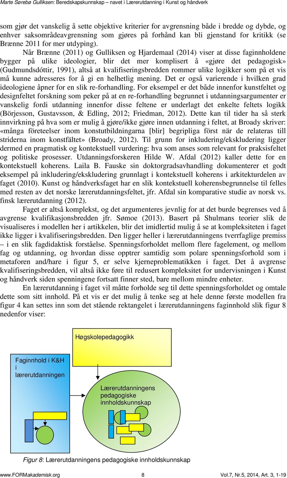 Når Brænne (2011) og Gulliksen og Hjardemaal (2014) viser at disse faginnholdene bygger på ulike ideologier, blir det mer komplisert å «gjøre det pedagogisk» (Gudmundsdóttir, 1991), altså at