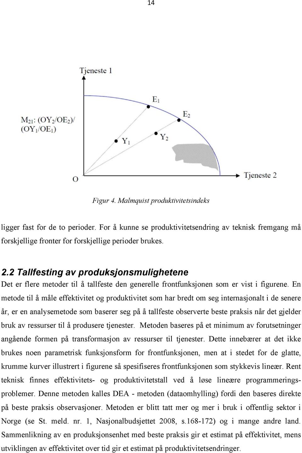 En metode til å måle effektivitet og produktivitet som har bredt om seg internasjonalt i de senere år, er en analysemetode som baserer seg på å tallfeste observerte beste praksis når det gjelder bruk