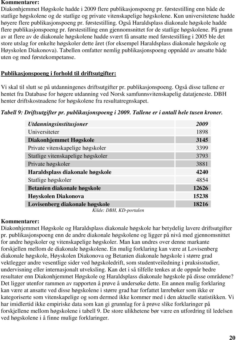 førstestilling enn gjennomsnittet for de statlige høgskolene.