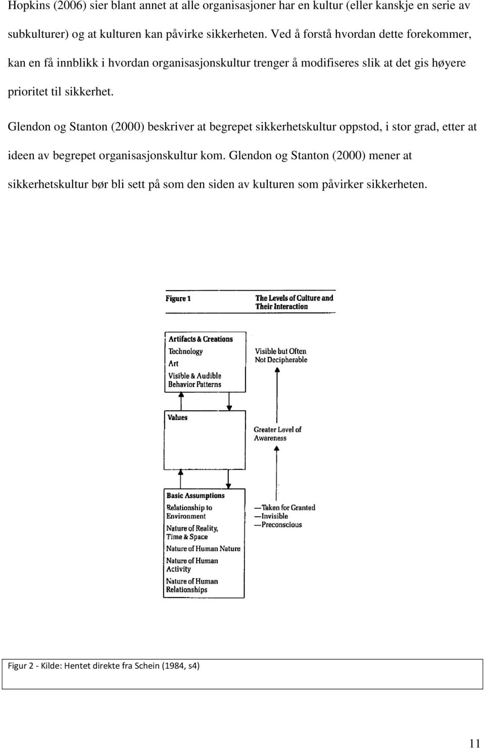 sikkerhet. Glendon og Stanton (2000) beskriver at begrepet sikkerhetskultur oppstod, i stor grad, etter at ideen av begrepet organisasjonskultur kom.